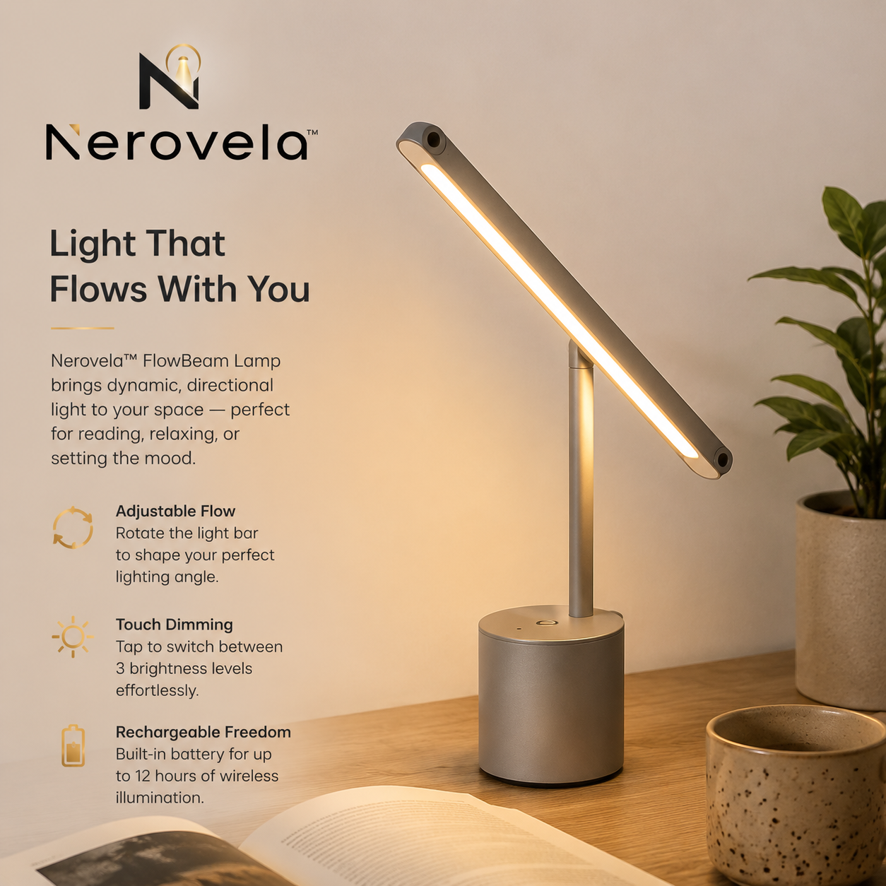 Nerovela™ FlowBeam Pro Adjustable Desk Lamp